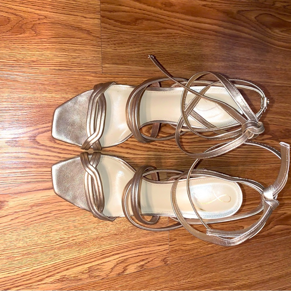 Sam Edelman Lonnie Strappy Heels, Gold